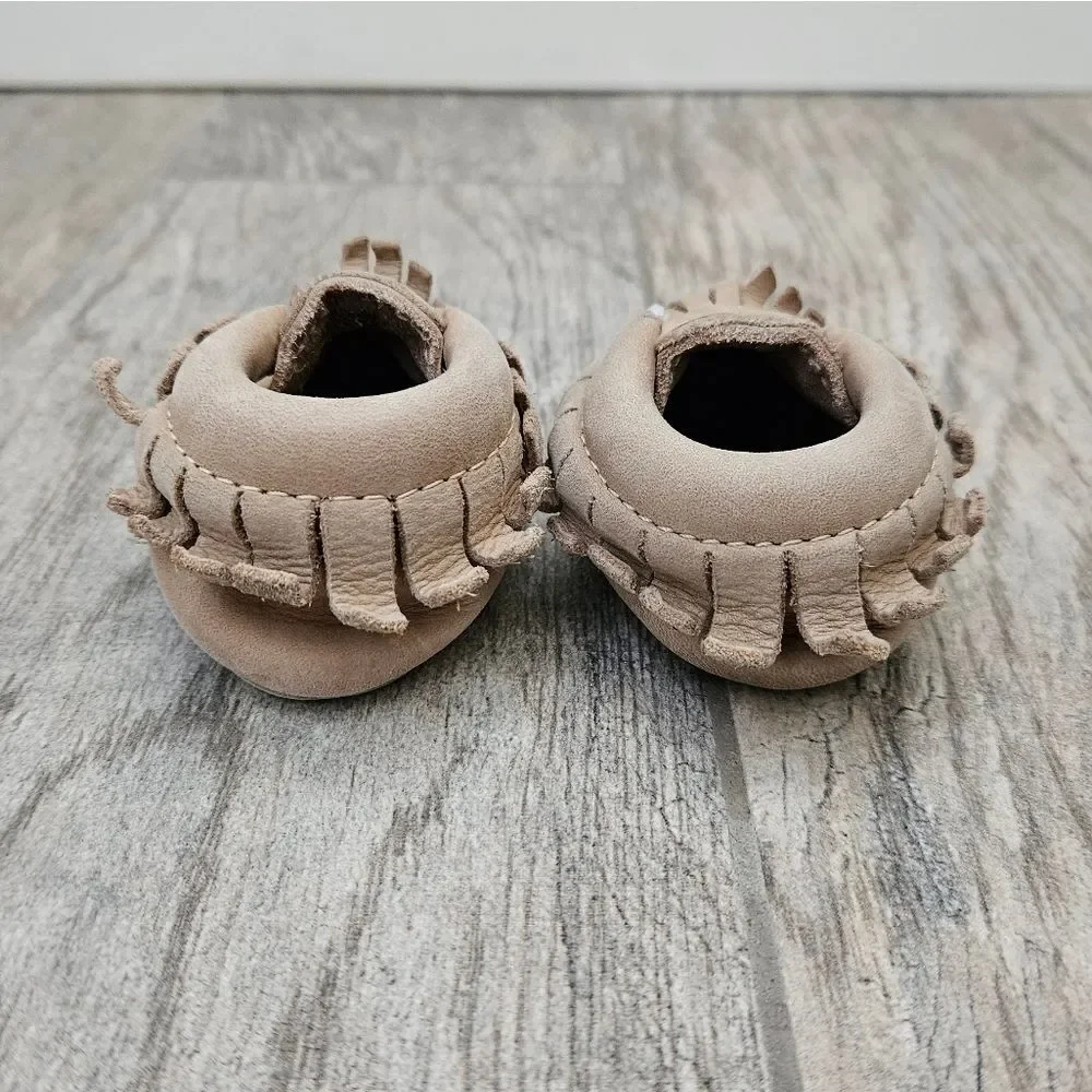 Freshly Picked Weatherd Brown Moccasin Baby Shoes 6-12 Months